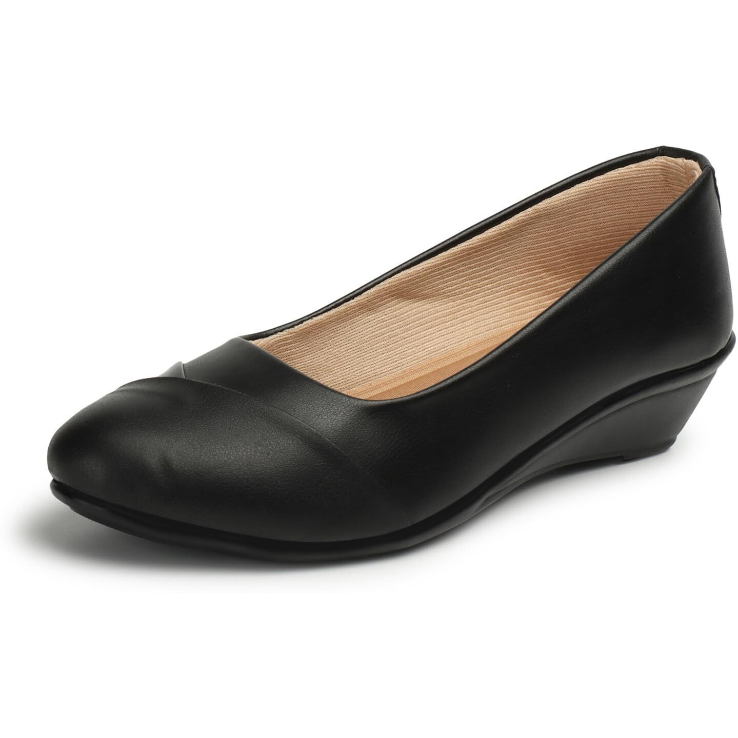 Denill Womens Matte Black Ballet Flat 7 UK