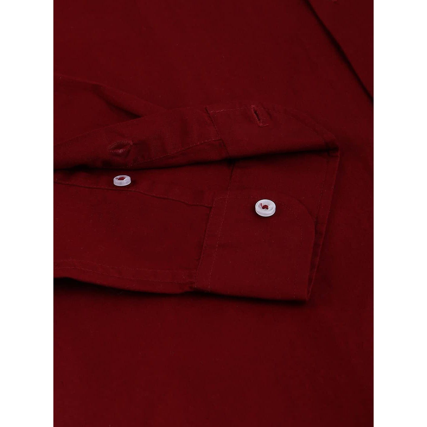 Dennis Lingo Men s Cotton Solid Mandarin Collar Slim Fit Casual Shirt (CC201_DARKRED, XXL)