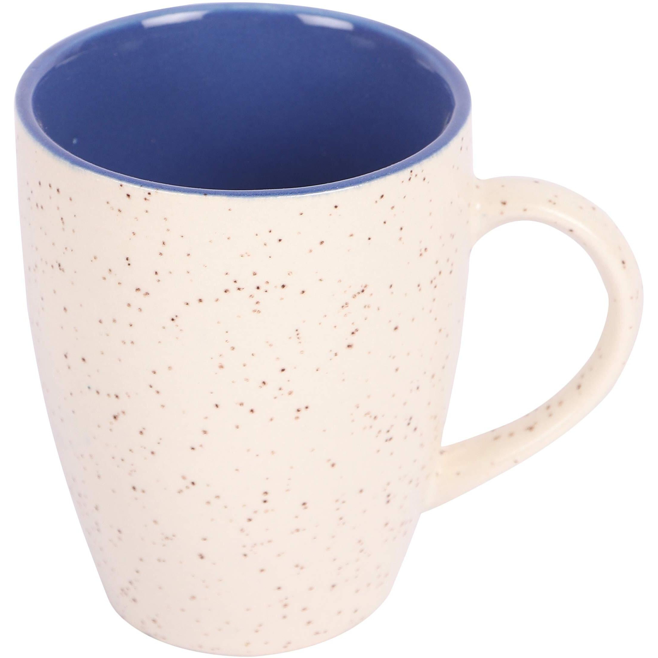 Anwaliya Edesia Series Ceramic Mug Set of 1, 280ml | Handcrafted Design Tea Cups Set of 1 Stackable, Chip Resistant, with Handles Large Serving Coffee Cup, Guin (Inner Color May Vary)