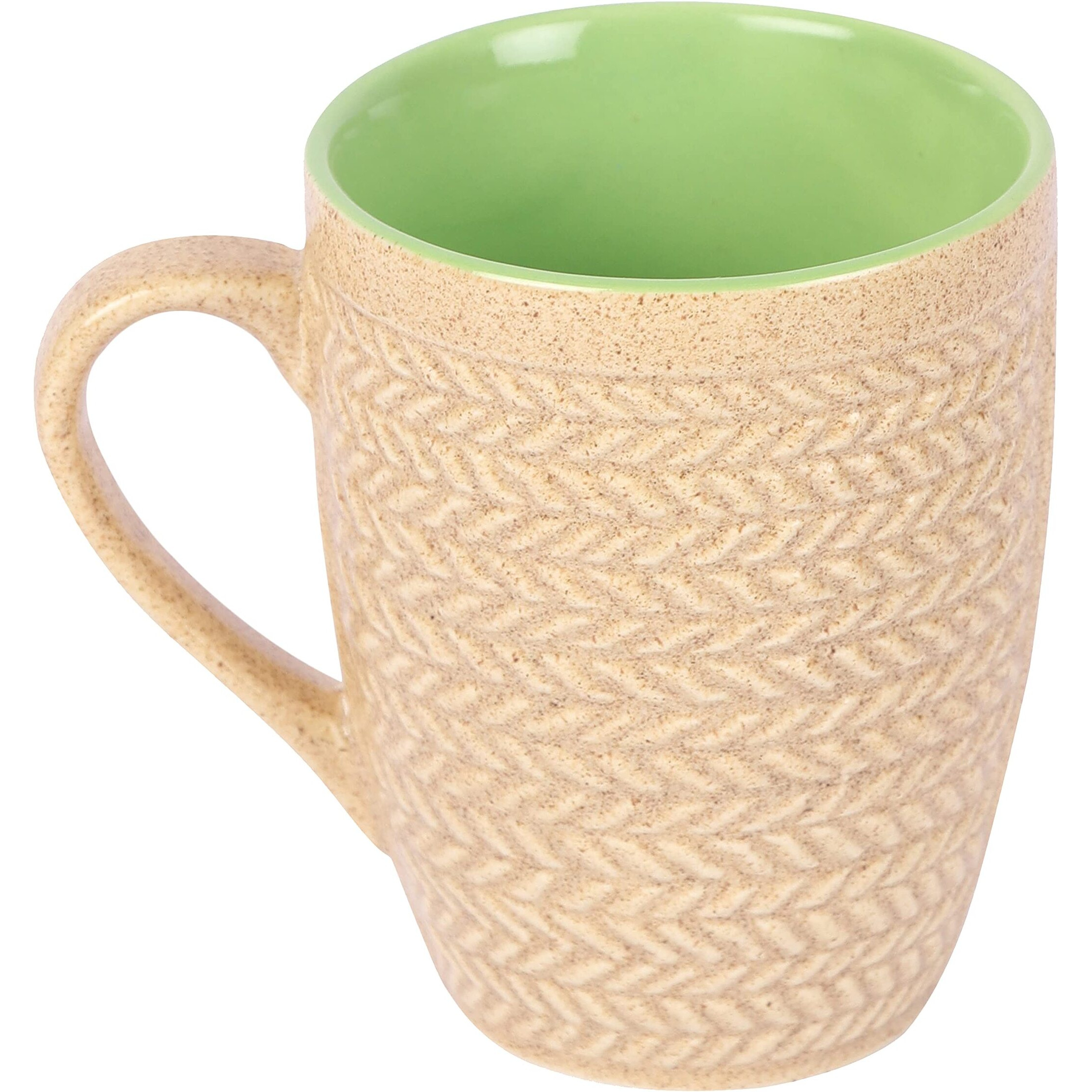 Anwaliya Matte Series Coffee Cup | Microwave and Dishwasher Safe Coffee and Tea Mugs, Tea Cup | Chip Resistant, Tea Cups Set Ideal for Home and Office Daily Use,Pack of 1 (Green, 280 ml)