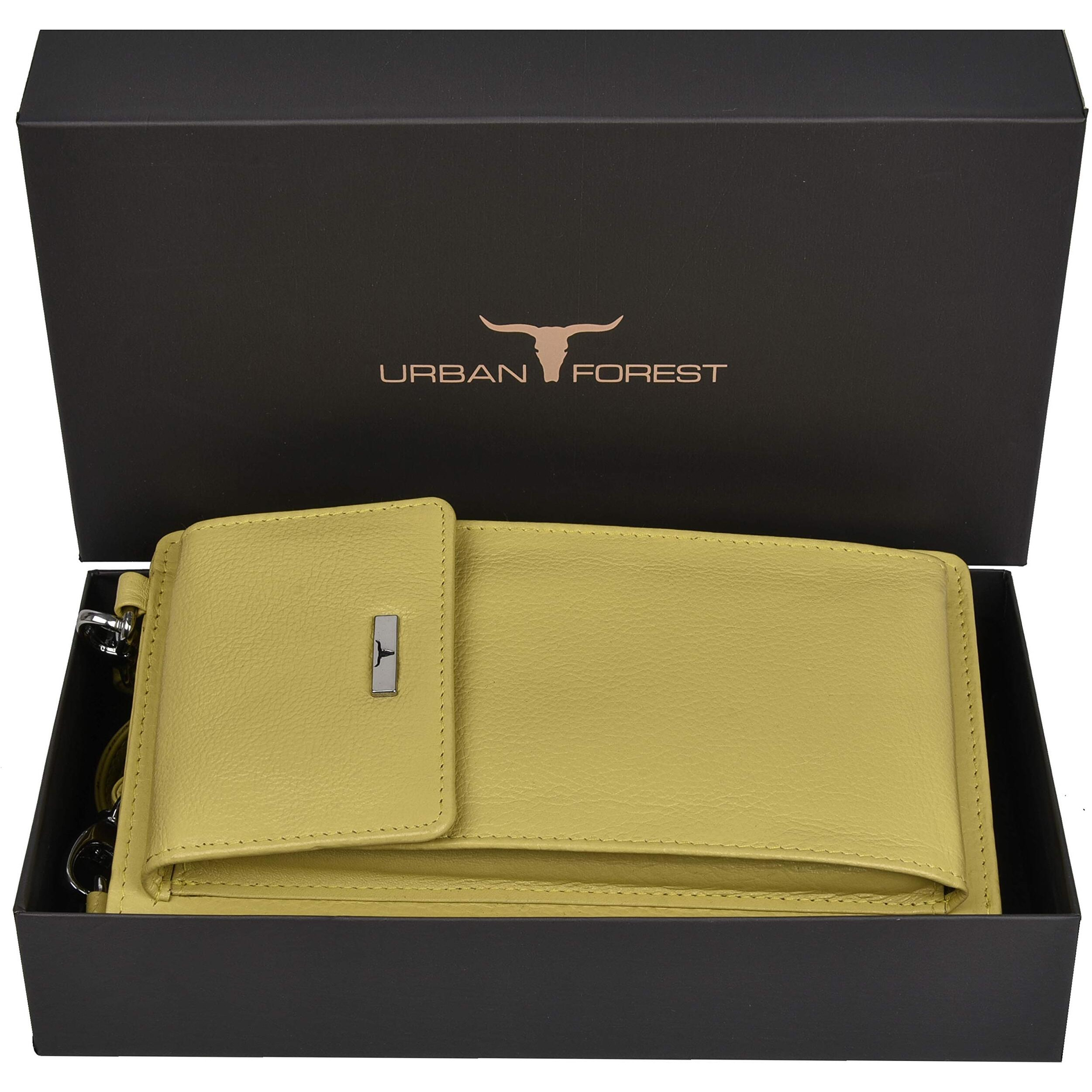 URBAN FOREST Ruby Beige Leather Sling Wallet for Women