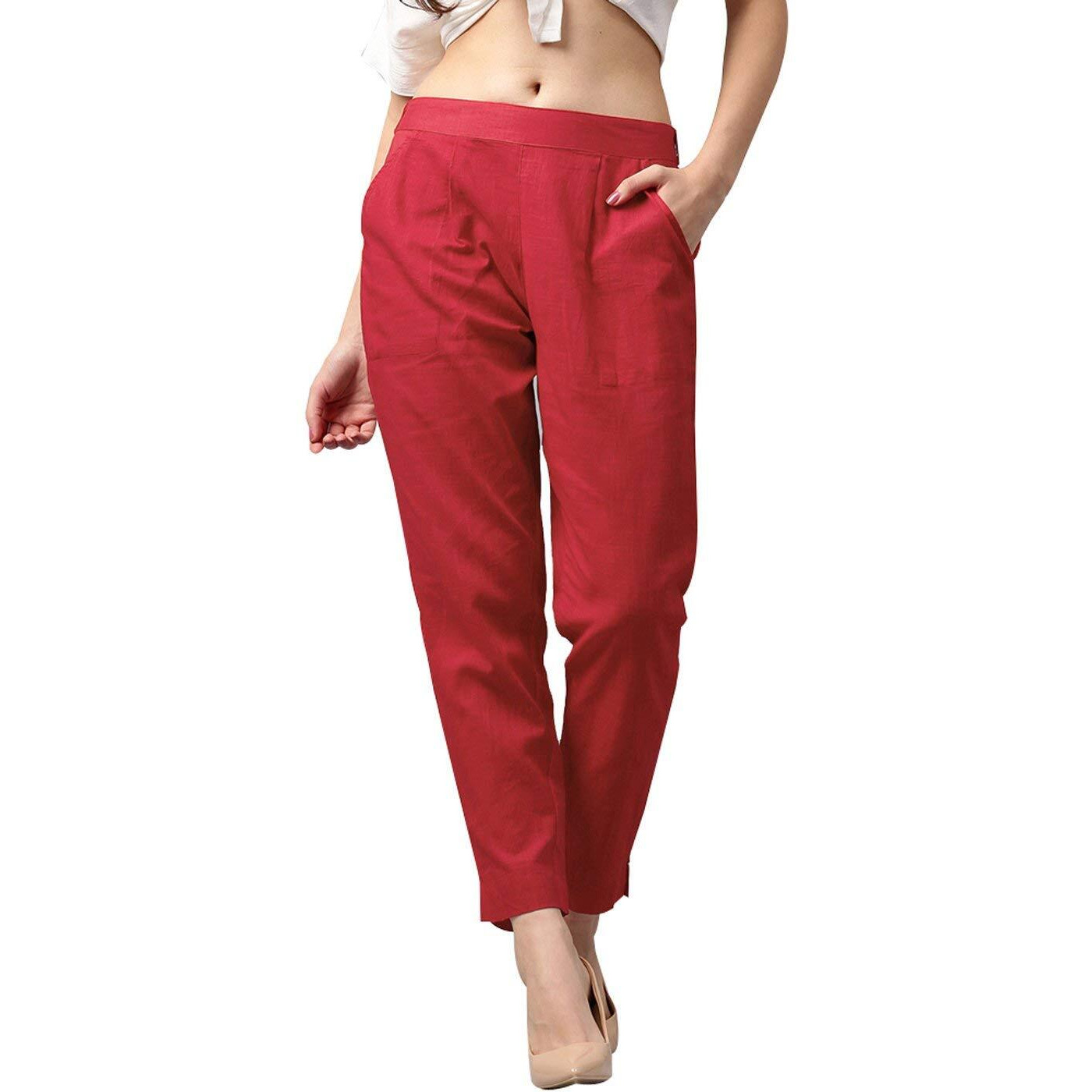 DIGITAL SHOPEE Women s Regular Fit Casual ds-Track-Pants-red-XXL
