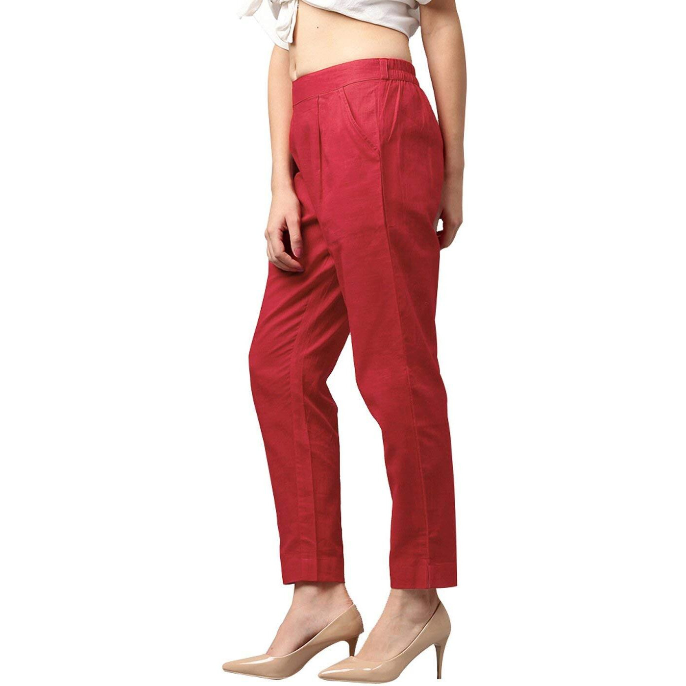 DIGITAL SHOPEE Women s Regular Fit Casual ds-Track-Pants-red-XXL