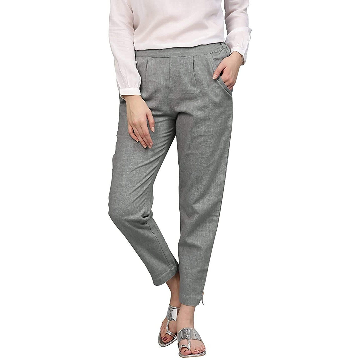 DIGITAL SHOPEE Women s Regular Fit Casual ds-Track-Pants-Grey-4