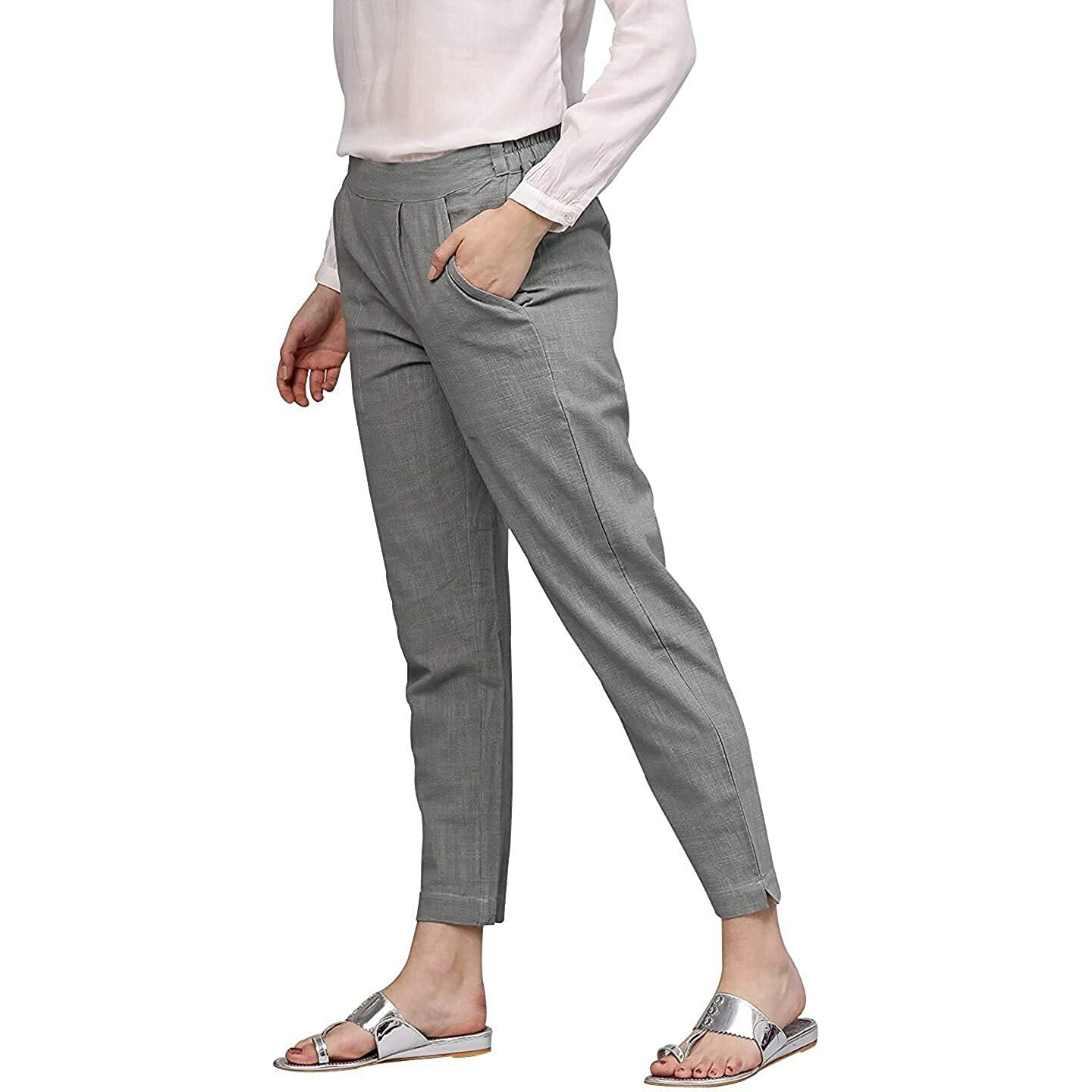 DIGITAL SHOPEE Women s Regular Fit Casual ds-Track-Pants-Grey-4