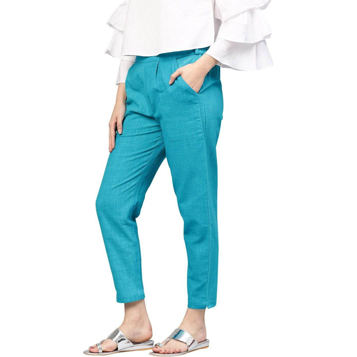 DIGITAL SHOPEE Women s Regular Fit Casual ds-Track-Pants-Turquoise-m