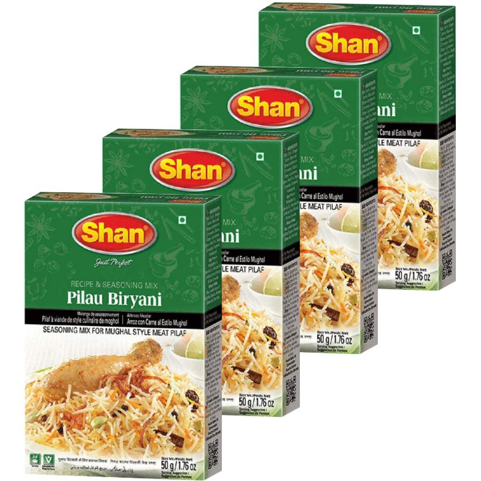 Shans Pilau Biryani Masala, 1.76 Oz 50 G, 4 Pack