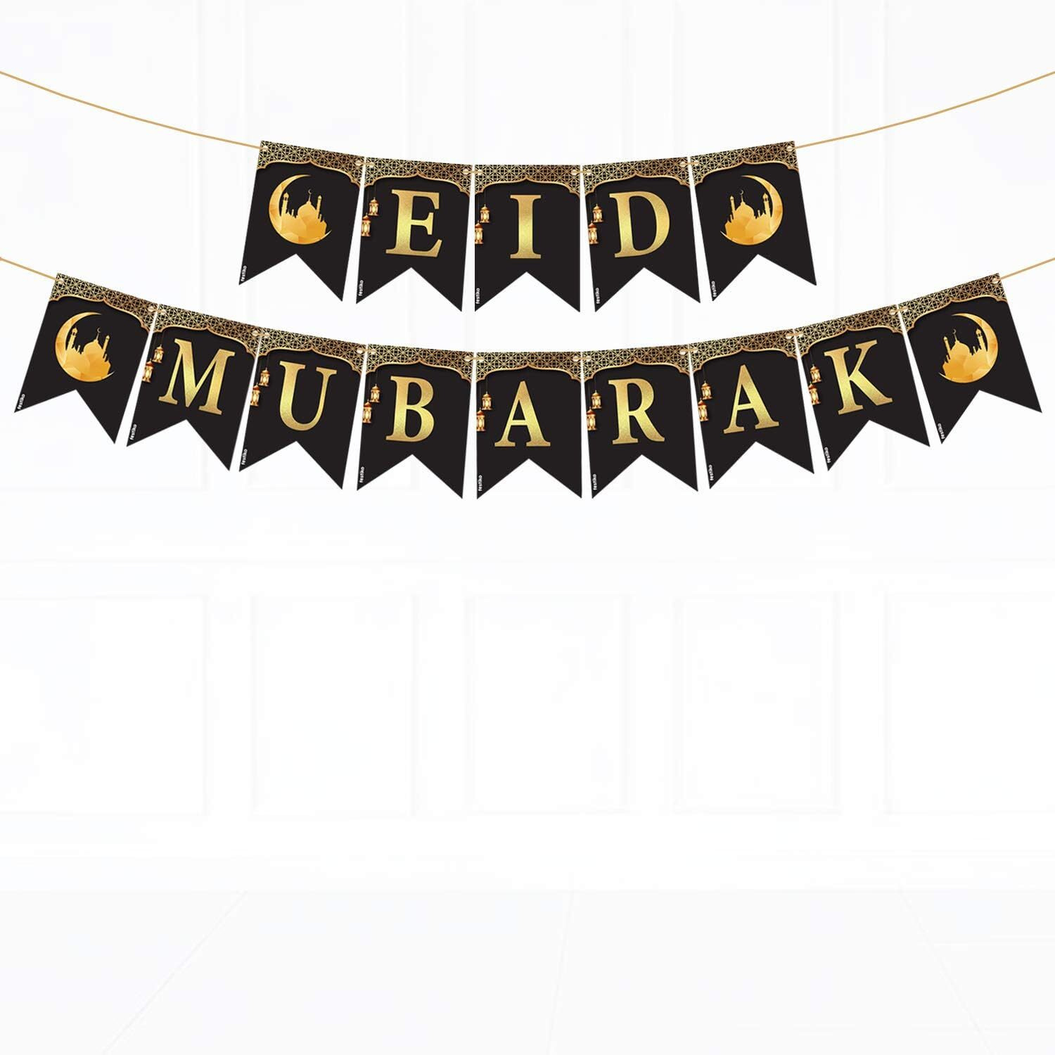 Festiko Ramadan Party Decorations for Home Ramadan Kareem Banner for Eid Mubarak Decor (BANNER-01)