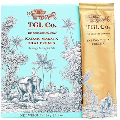 TGL Co. The Good Life Company Kadak Masala Chai Instant Tea Premix Tea With Masala,14 Sachets (196 G),0.196 pounds