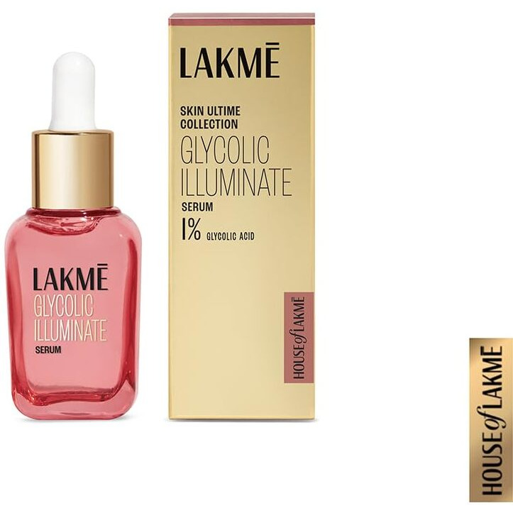Lakme Glycolic Illuminate Serum with 1% Glycolic Acid Reduces Dullness & Improves Texture, 30 ml