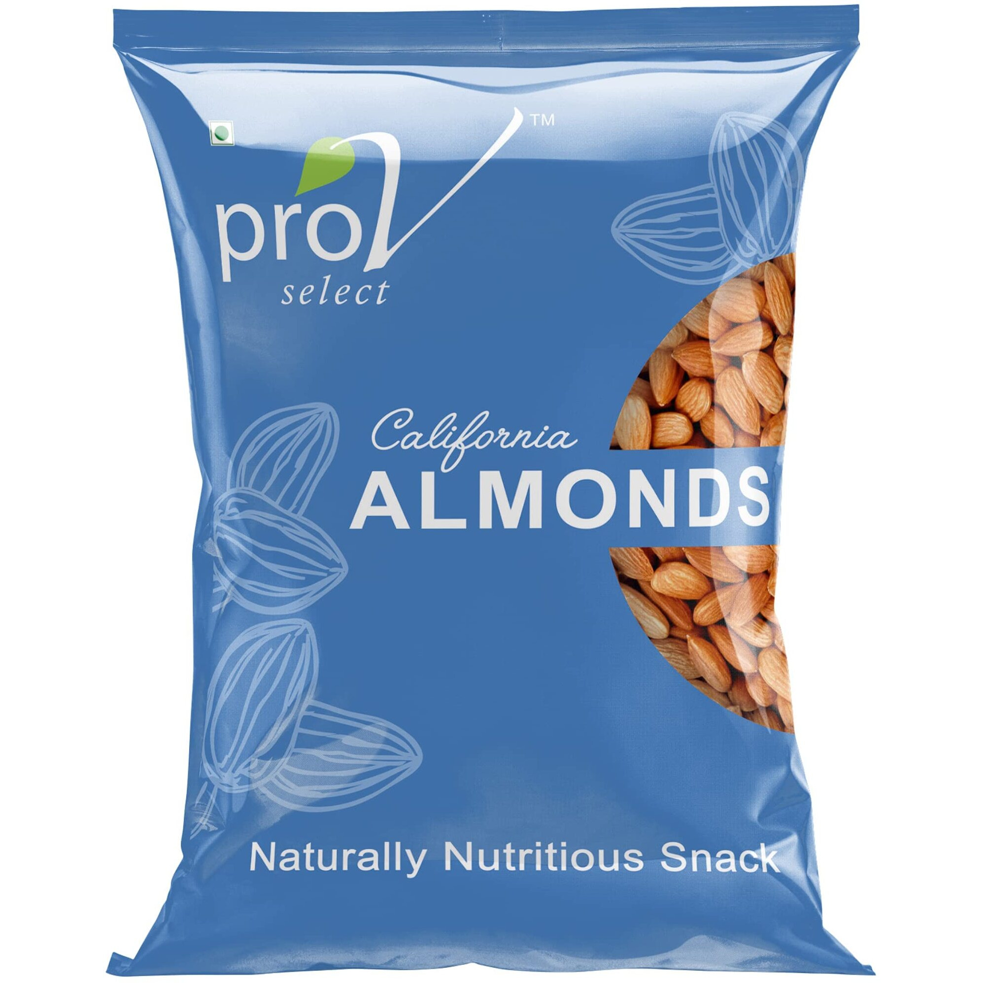 ProV Select - Almond 500 gm | Raw Badam Dry Fruit | High Protein Snack and Super Healthy Nuts | Amazing Quality Alomond | Sourced from California | Crunchy and Fresh taste | Chef Sanjeev Kapoor Choice Brand |