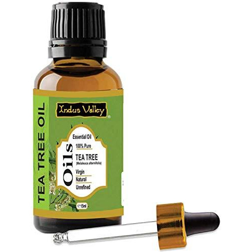 Indus valley 100% pure and natural tea tree essential oil for hair & face care(15ml)