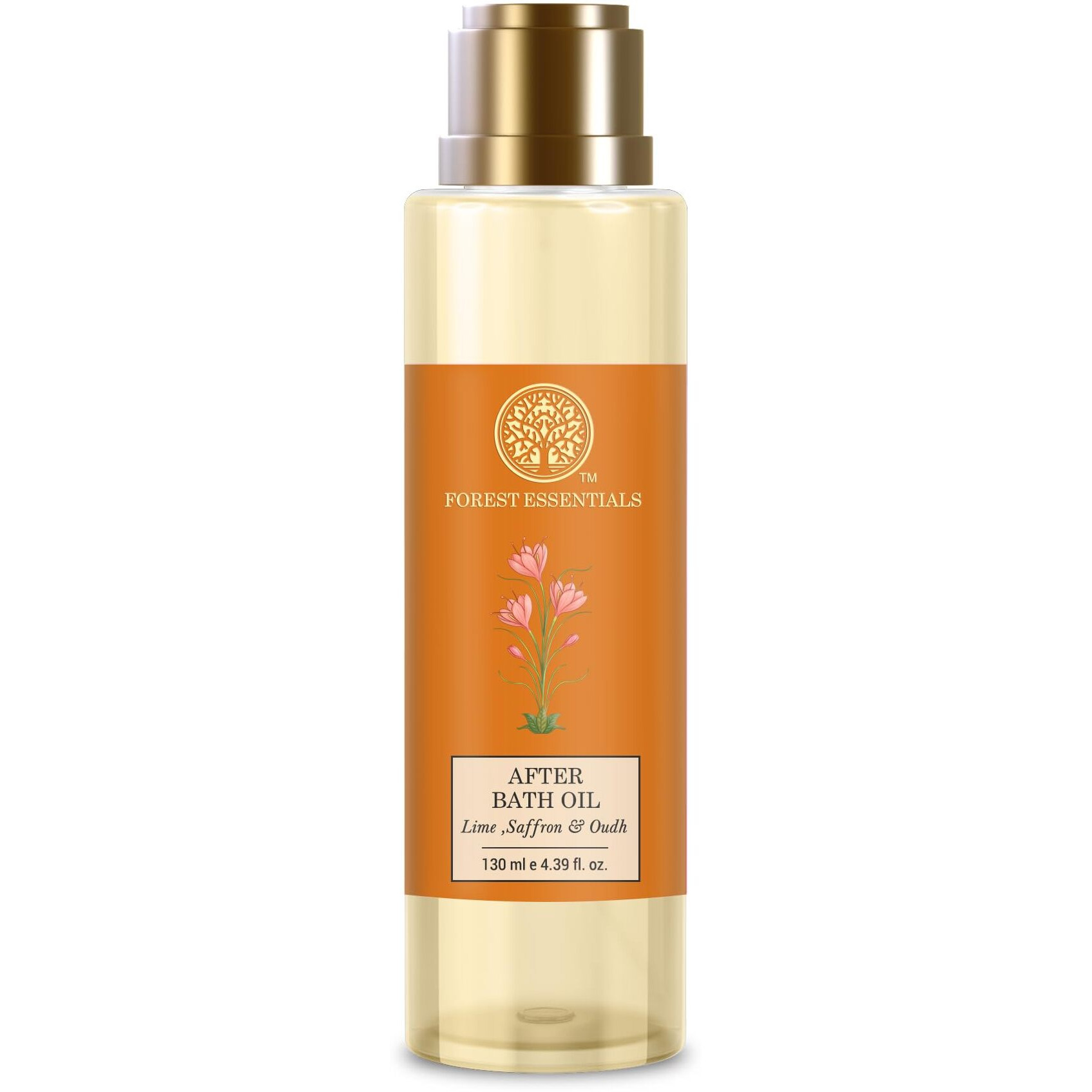 Forest Essentials After Bath Oil Lime Saffron Oudh | Ayurvedic Scented Natural After Shower Oil | For Nourished & Moisturised Skin