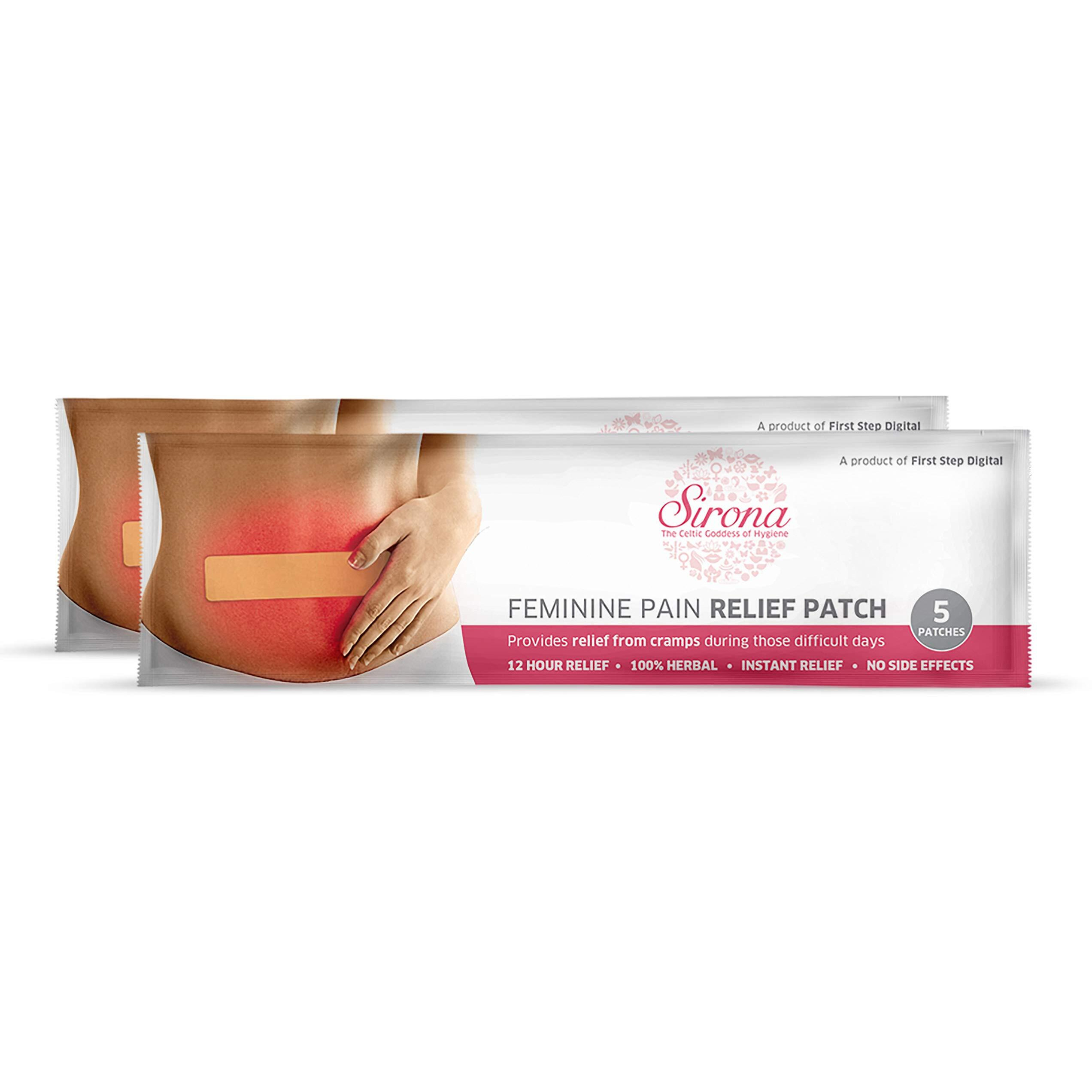 Sirona Feminine Pain Relief Patches - 10 Patches (2 Pack - 5 Patches Each)