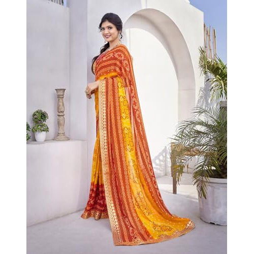 Yashika Woven Georgette Womens Saree (AZ-YS-P1-HARMAN-SHEFALI-YASTIKA-Parent_Orange 02)