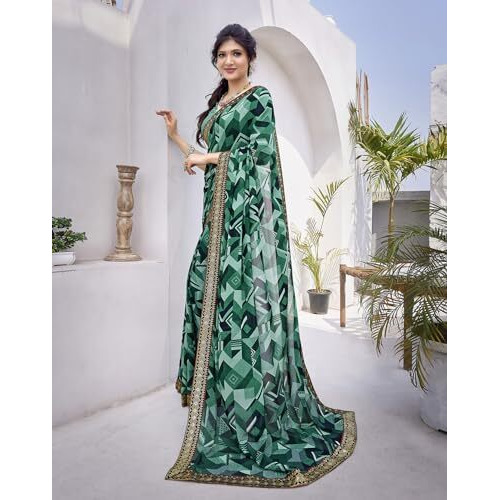 Yashika Woven Georgette Womens Saree (AZ-YS-P1-CHAYA-KIYARA-MAYA-ZUBIYA-Parent_Green 01)