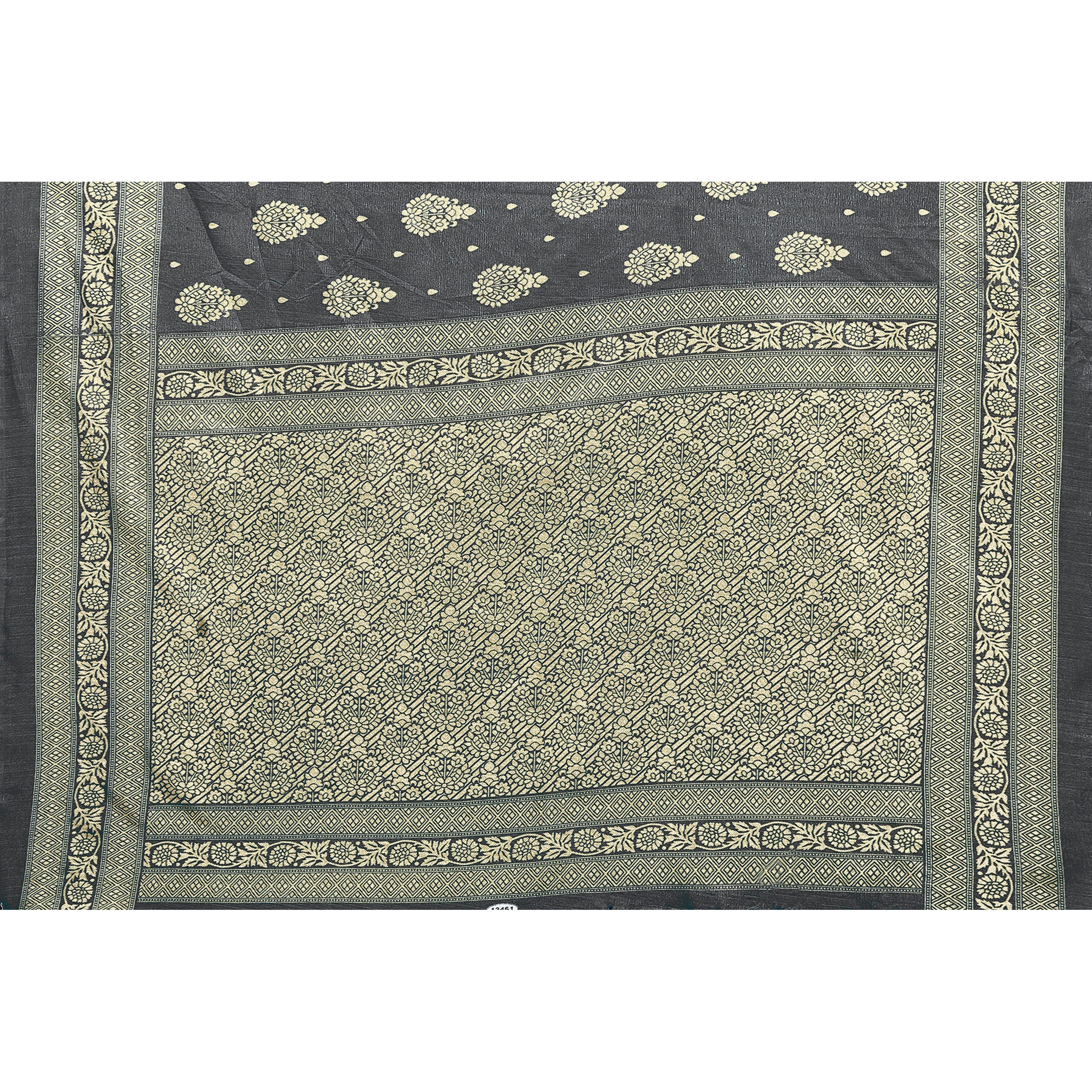 Bee M Pee Designer Silk Cotton Blend Party Stylish sarees for women (Vidisha)_Grey