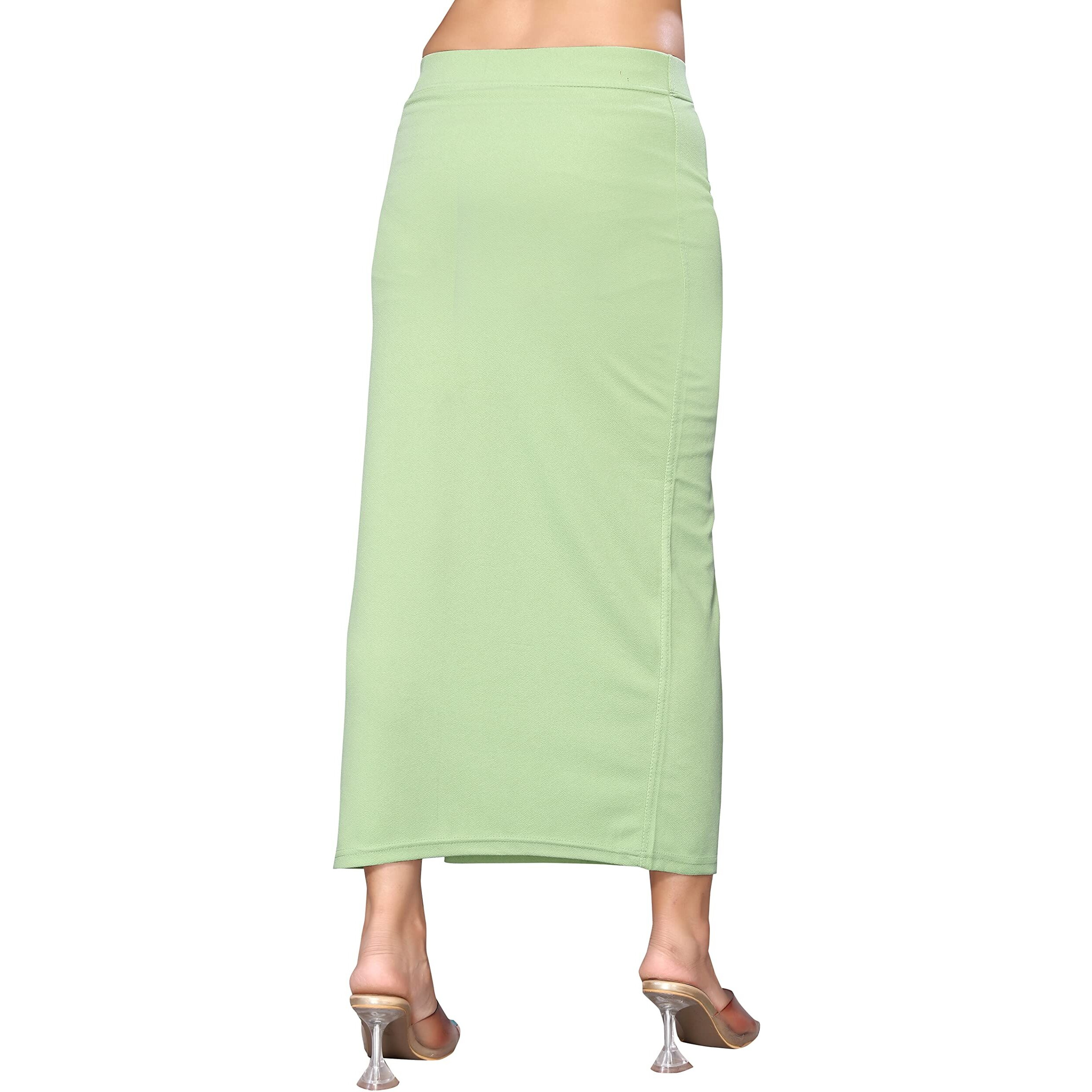 Yashika Womens Full Elastic Lycra Blend Saree Shapewear Petticoat(SDPL-Shape Pista-XL)