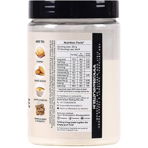 Urban Platter Oats Fiber Powder, 200g