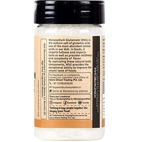 Urban Platter Monosodium Glutamate (MSG) Shaker Jar, 170g / 5.3oz [Aji-no-Moto Umami Seasoning, Taste Enhancer, Great for Asian Cuisine | Make Street Style Indo-Chineese Food at Home]