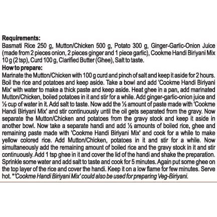 Cookme Handi Biriyani Masala Powder 50g(5 Pkt of 10g each)