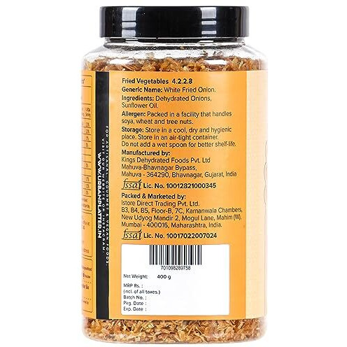 urban platter Crispy Fried Onion Birista,400G (Fried In Sunflower Oil,Ready To Use,No Added Salt,Use It As A Crispy Garnish Over Your Soups,Biryanis Or Just As A Side Dish To Meals)