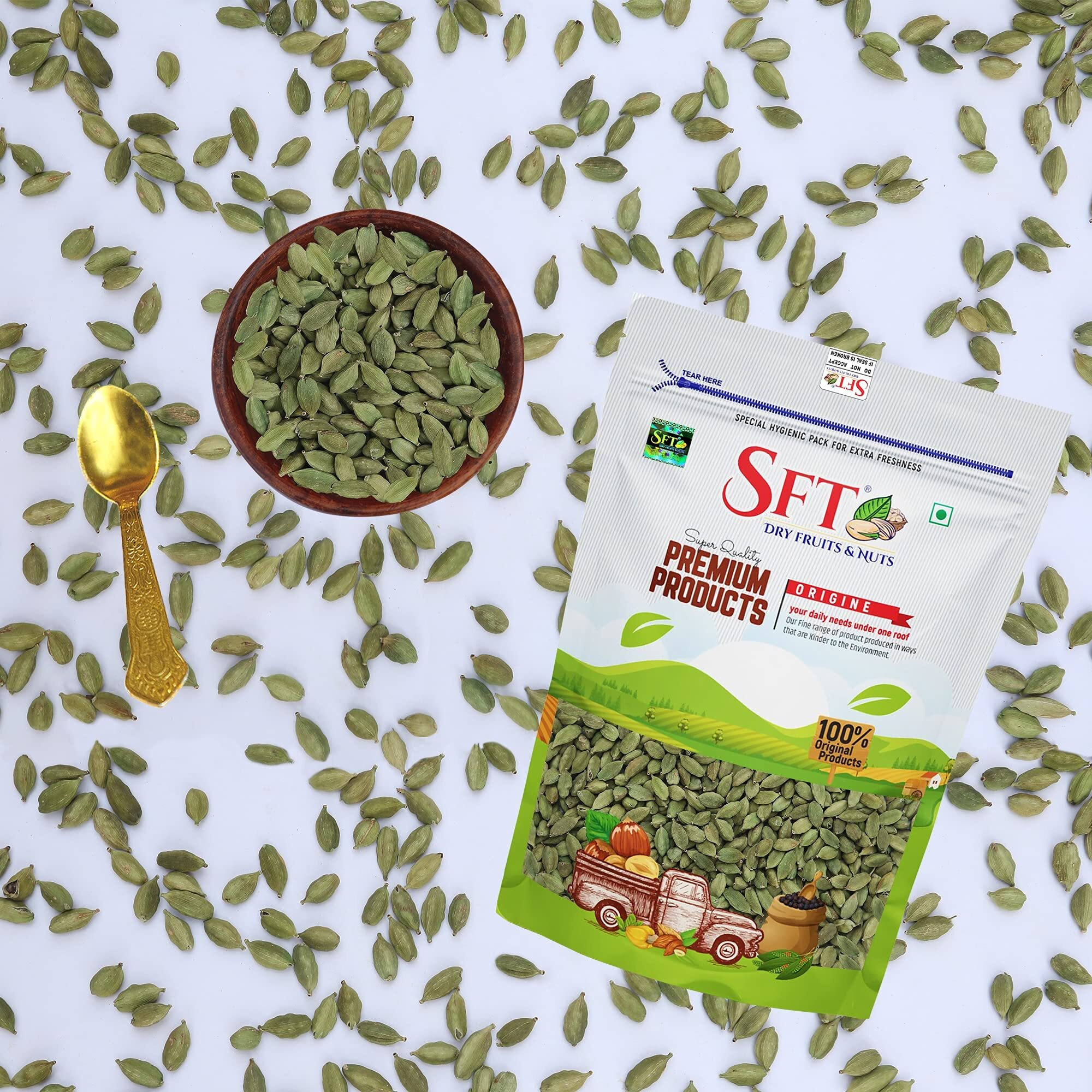 SFT Cardamom Green (Elaichi) 50 Gm