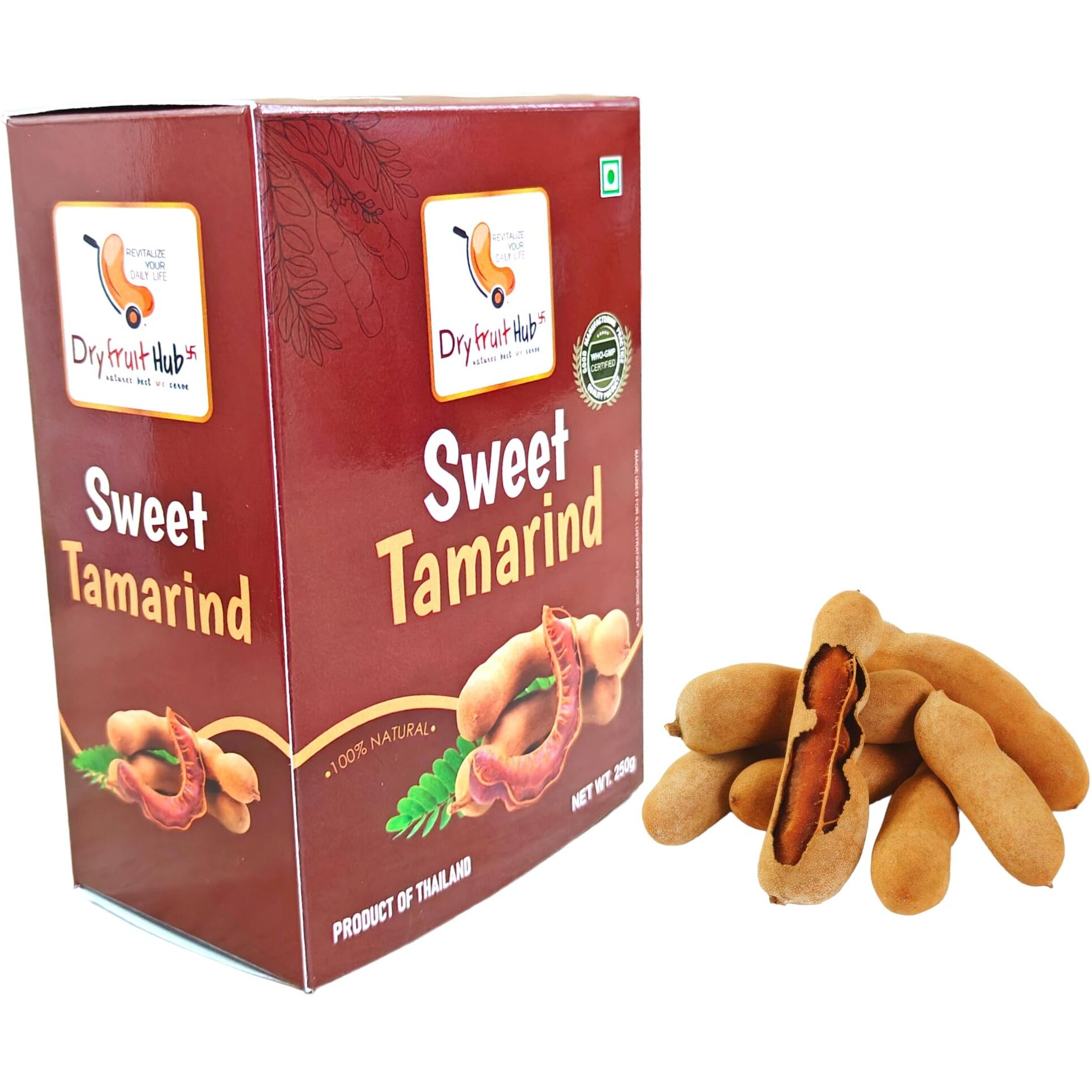 DRY FRUIT HUB Sweet Tamarind 1Kg Thialand, Meethi Imli, Tamarind Sweet,Imported Tamarind Thailand Katthi Meethi Imli, Tamarind