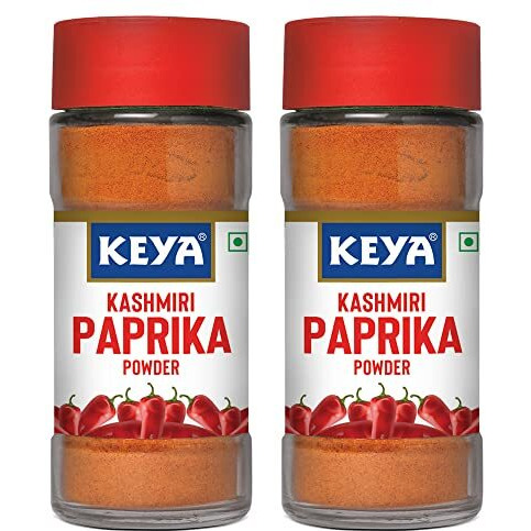 Keya Kashmiri Paprika Powder | Exotic Spices | 55gm, Pack 2