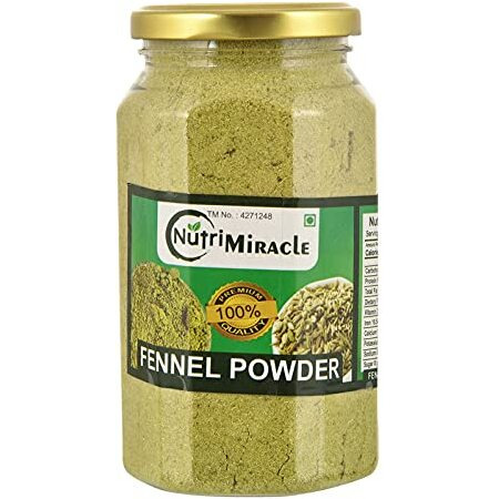 NUTRI MIRACLE Saunf/Fennel/Variyali Powder,500gm,Pack Of Two,250gm Each