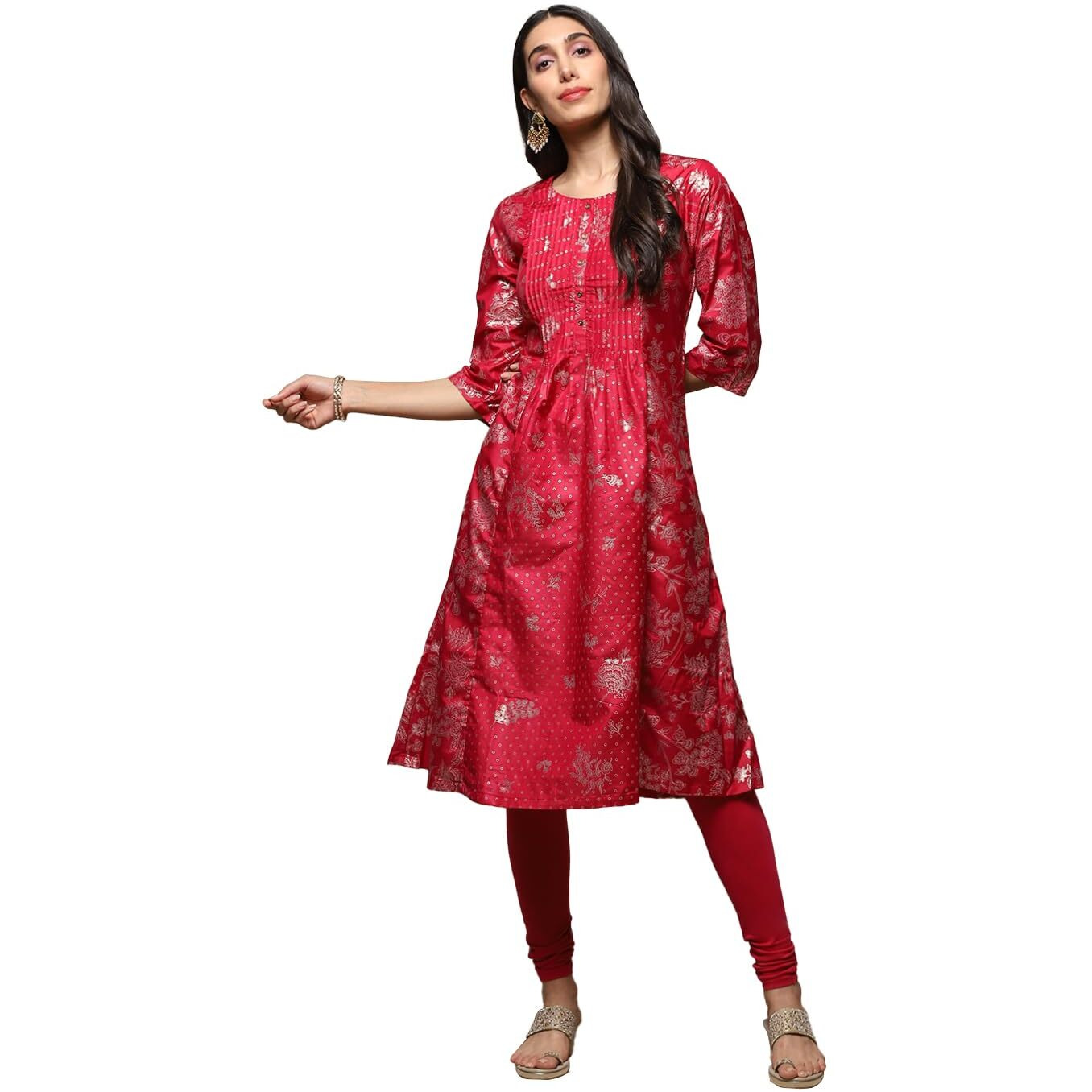 BIBA WOMEN PRINTED FITTED MIX AND MATCH(ASSORTED1837E_FUCHSIA_38)