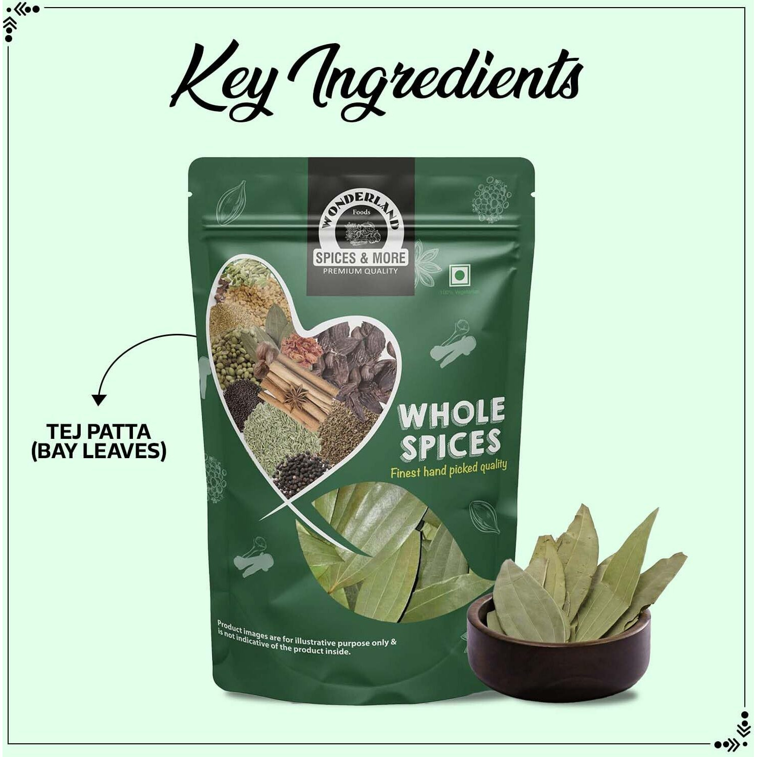 WONDERLAND FOODS Whole Spices Tej Patta Bay Leaves (200g)