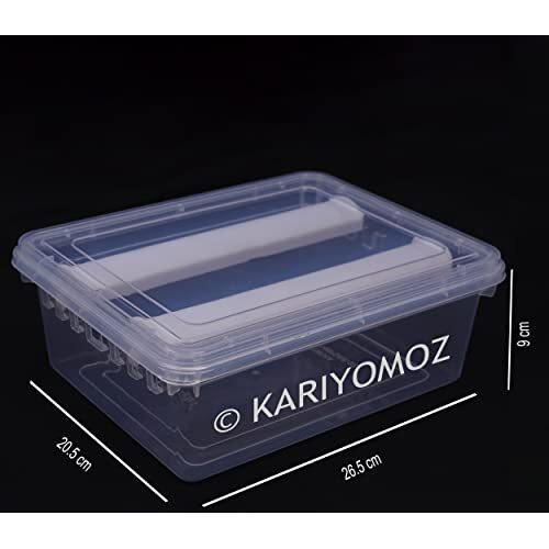 Kariyomoz Plastic Adjustable Two Rod Bangle Box | Chudi Organizer Jewellery Storage Display Box for Bangles, Chudi, Bracelet, Wrist Watch, Hair Bands, Scrunchies, Transparent (2 Rod)