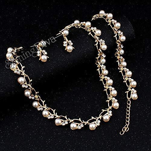 Shining Diva Latest Combo Design Gold Plated Pearl Necklace Earrings Bracelet Jewellery Set for Women (Design04-gold) (rrsd10333s)