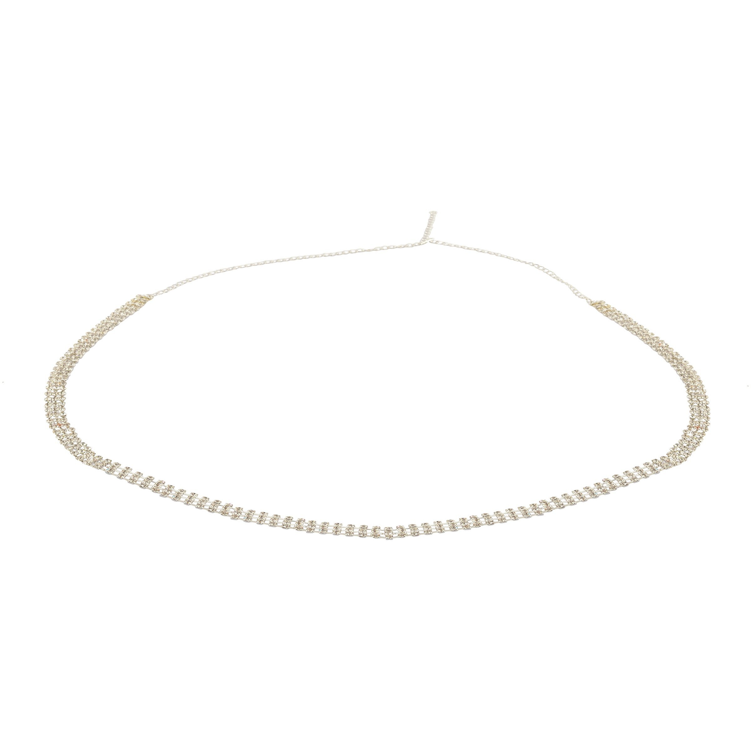 Handicraft Kottage Silver Metal Belly Chain for Women | Kamar Bandhan Kamarband Kamarpatta Belly Hip Chain Waist Belt for Women & Girls (triple)
