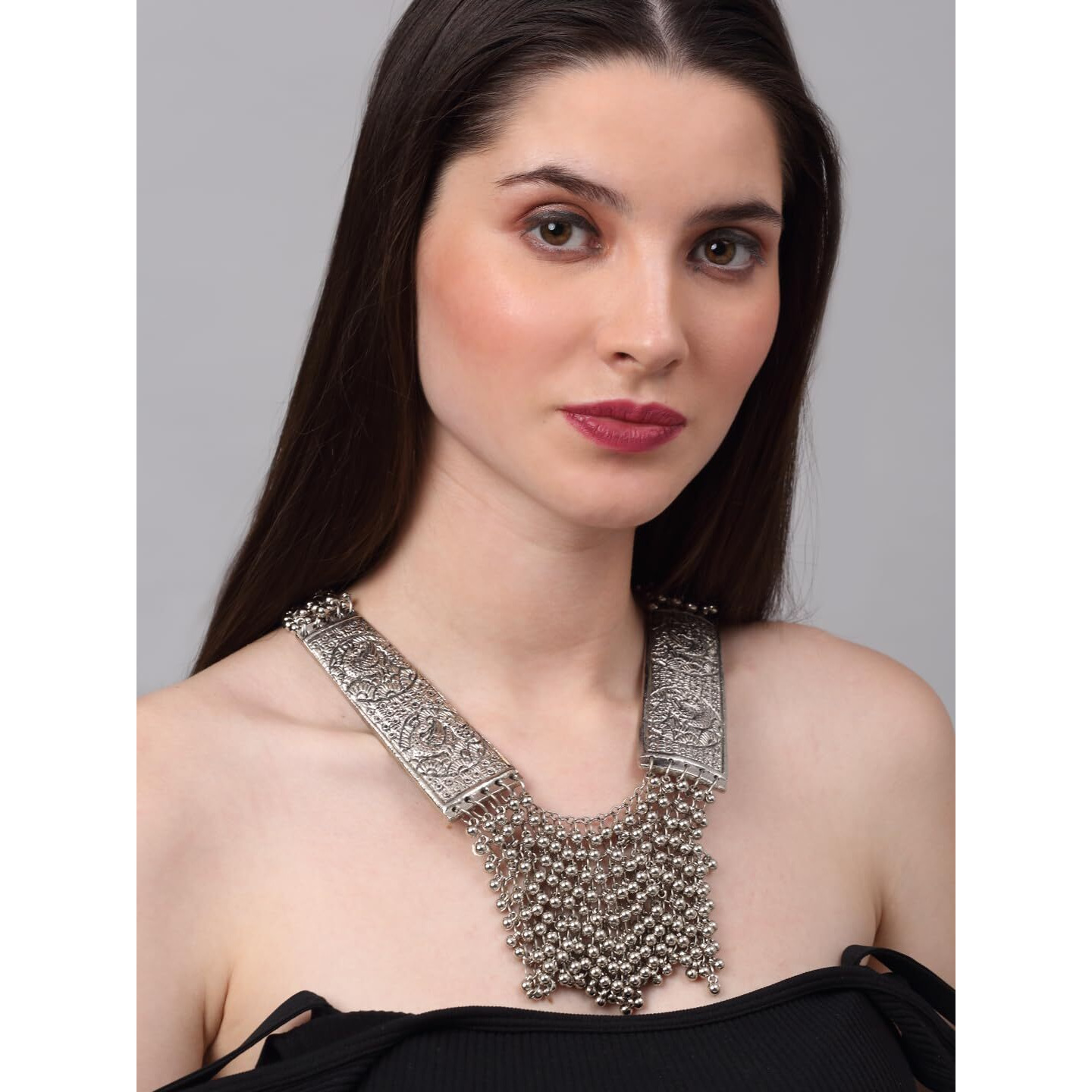 YouBella Jewellery for women Stylish Afghani Tribal Necklace for Women & Girls