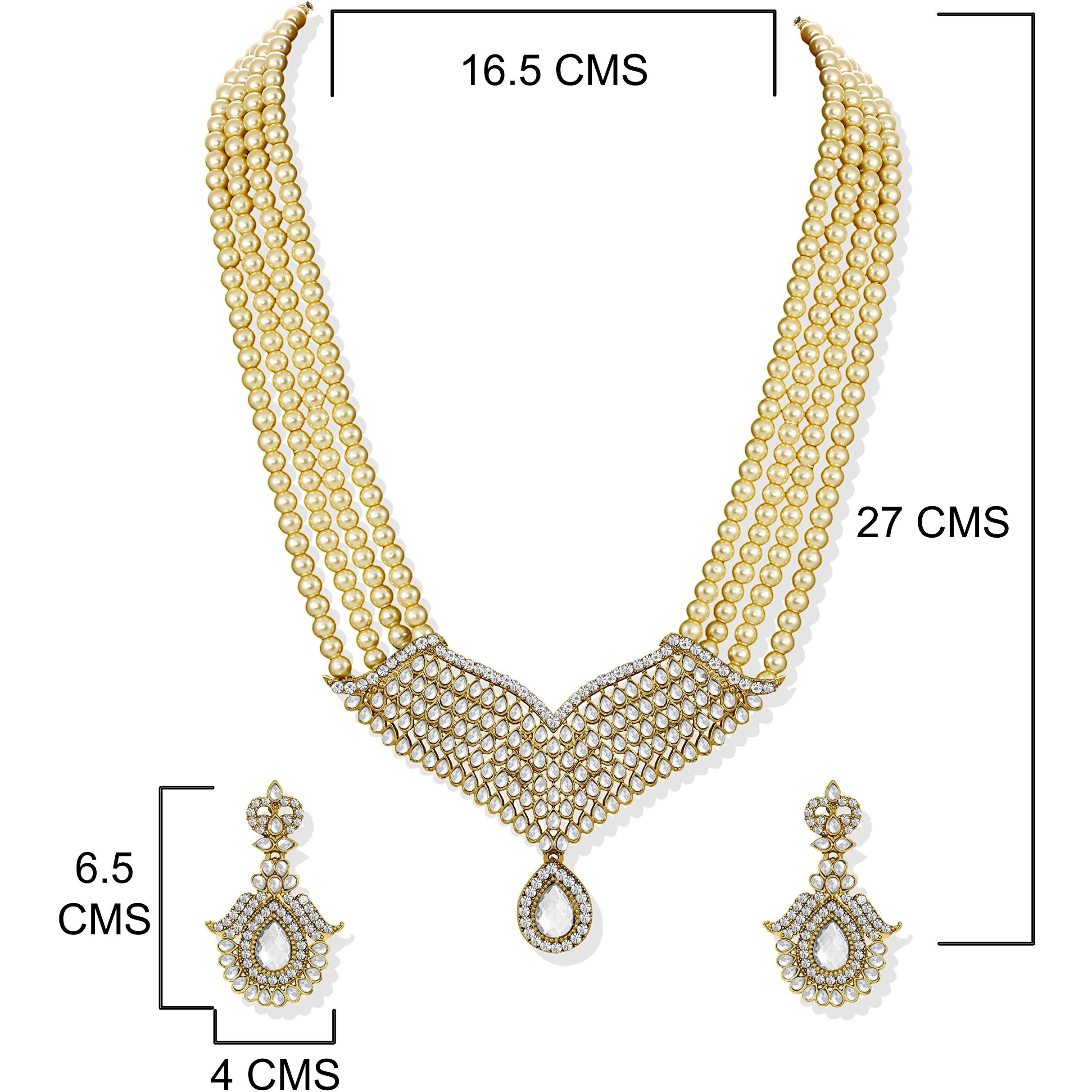 ZAVERI PEARLS Royal Princess Pearl Jewellery Necklace Set For Women - ZPFK5215