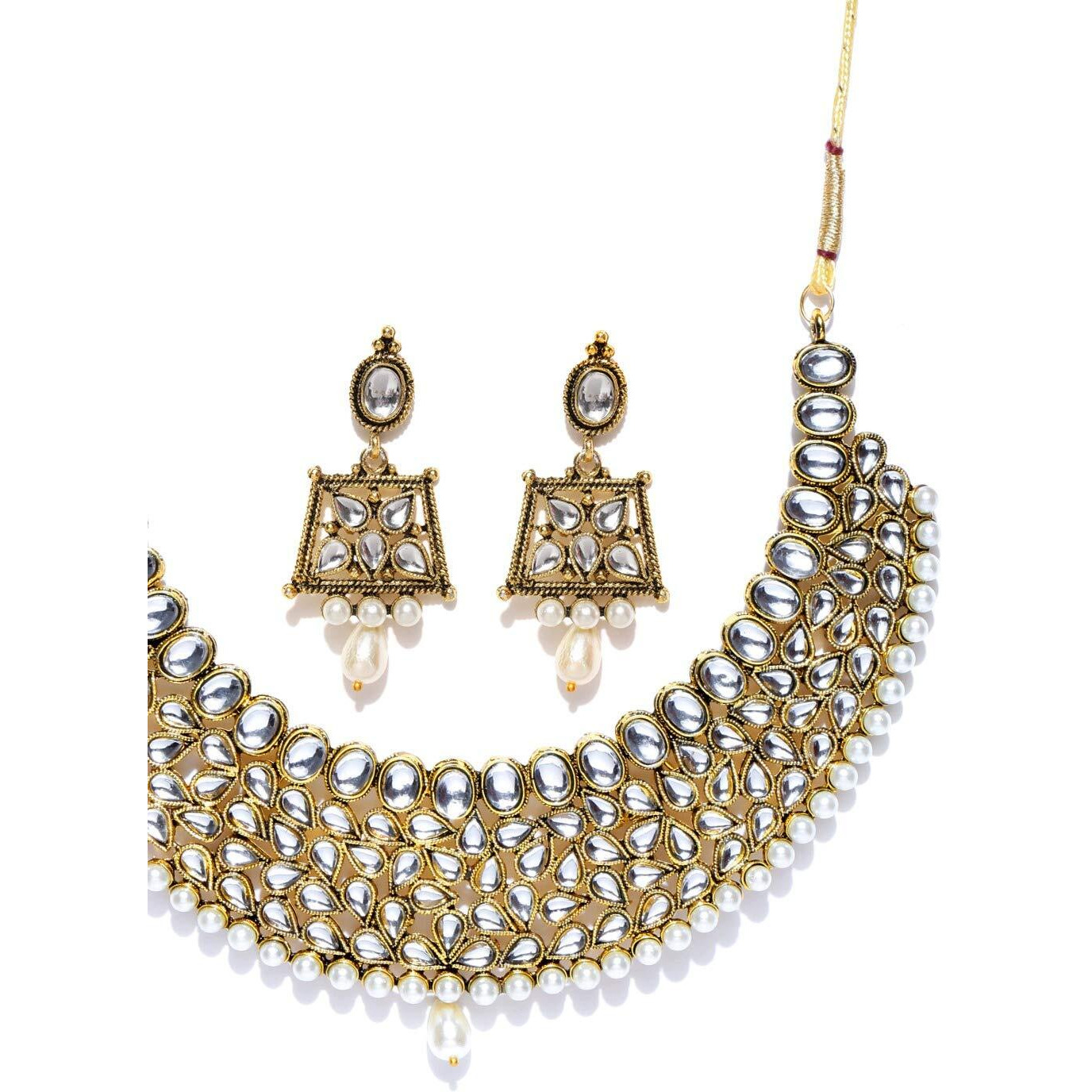 ZAVERI PEARLS Kundan Necklace Set For Women - ZPFK4296
