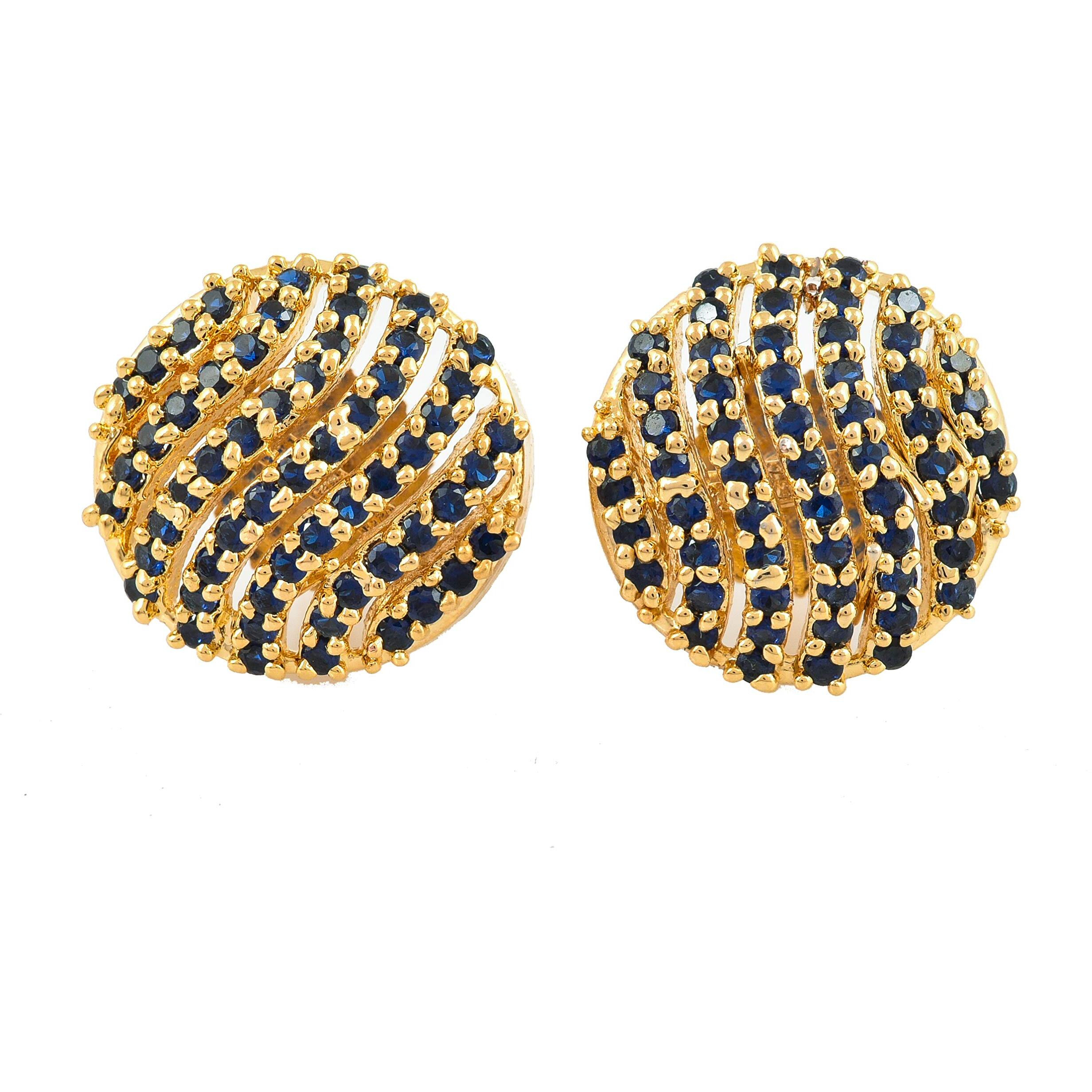 Handicraft Kottage  Gold Plated Strand Necklace Set for Women (Blue2)