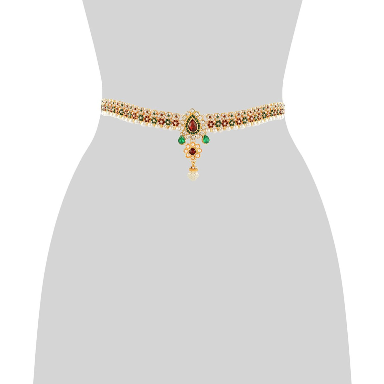 Handicraft Kottage Traditional 22K Gold Kamar Chain/Kardhani/bellychain/Waist Chain/Hip Chain/Kamarband For Women & Girls (Multi)