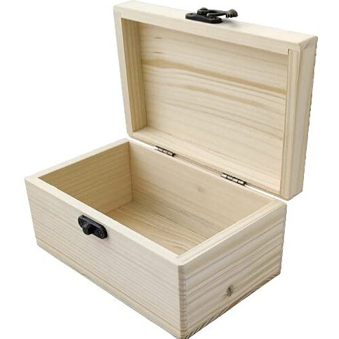 Art Infinity Natural Wooden Jewellery Organisers Box, Wood Box For Storage, Earrings, Jewerly Wooden Box With Lock, Gift Box For Women - Box Size  7.5 X 16 X 10 Cm