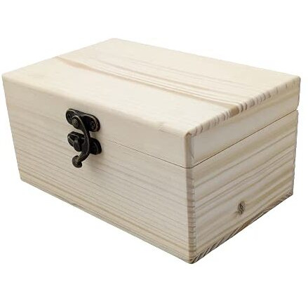 Art Infinity Natural Wooden Jewellery Organisers Box, Wood Box For Storage, Earrings, Jewerly Wooden Box With Lock, Gift Box For Women - Box Size  7.5 X 16 X 10 Cm