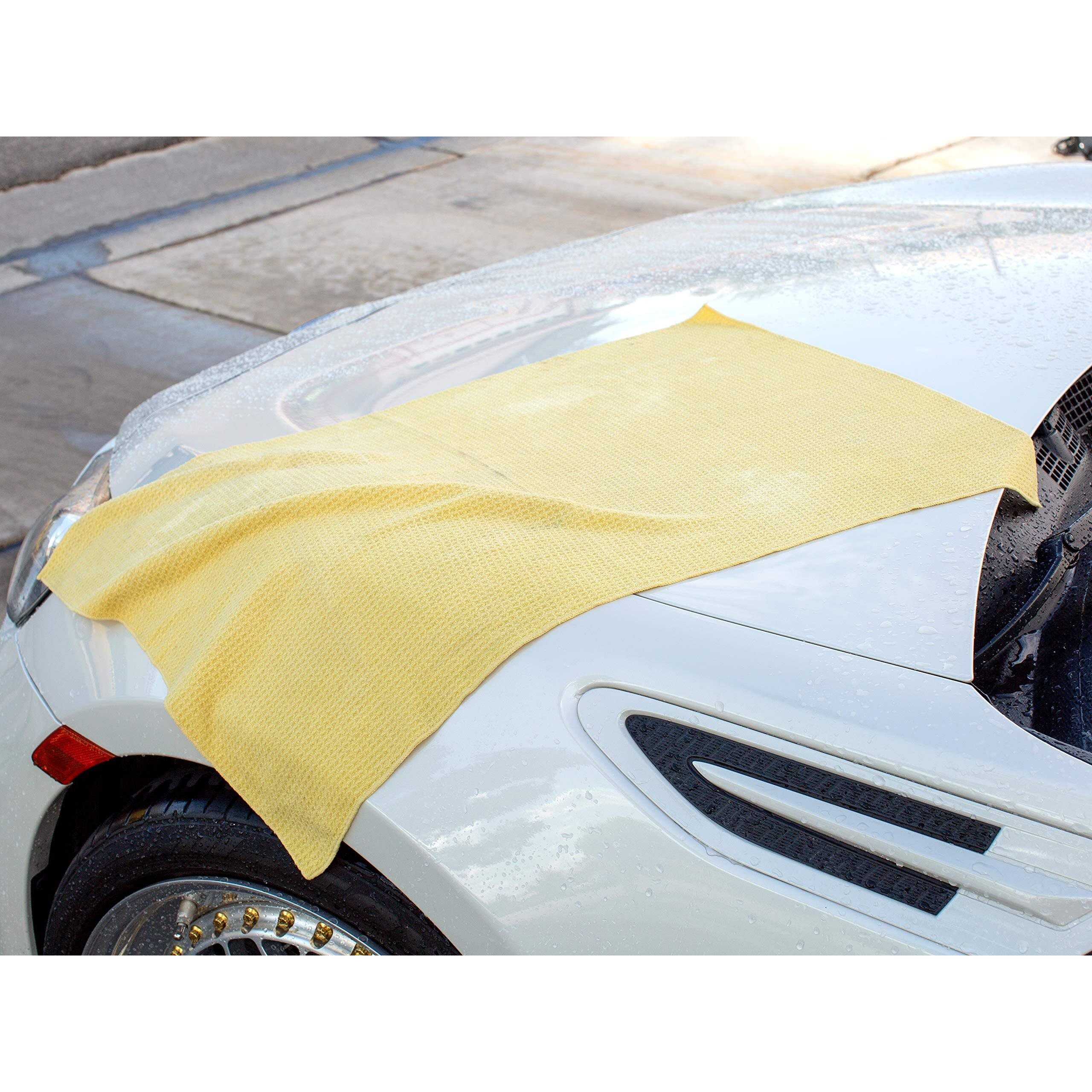 Meguiars Water Magnet Microfiber Towel Super Absorbent for Spot Free Drying (X2000Eu), Yellow