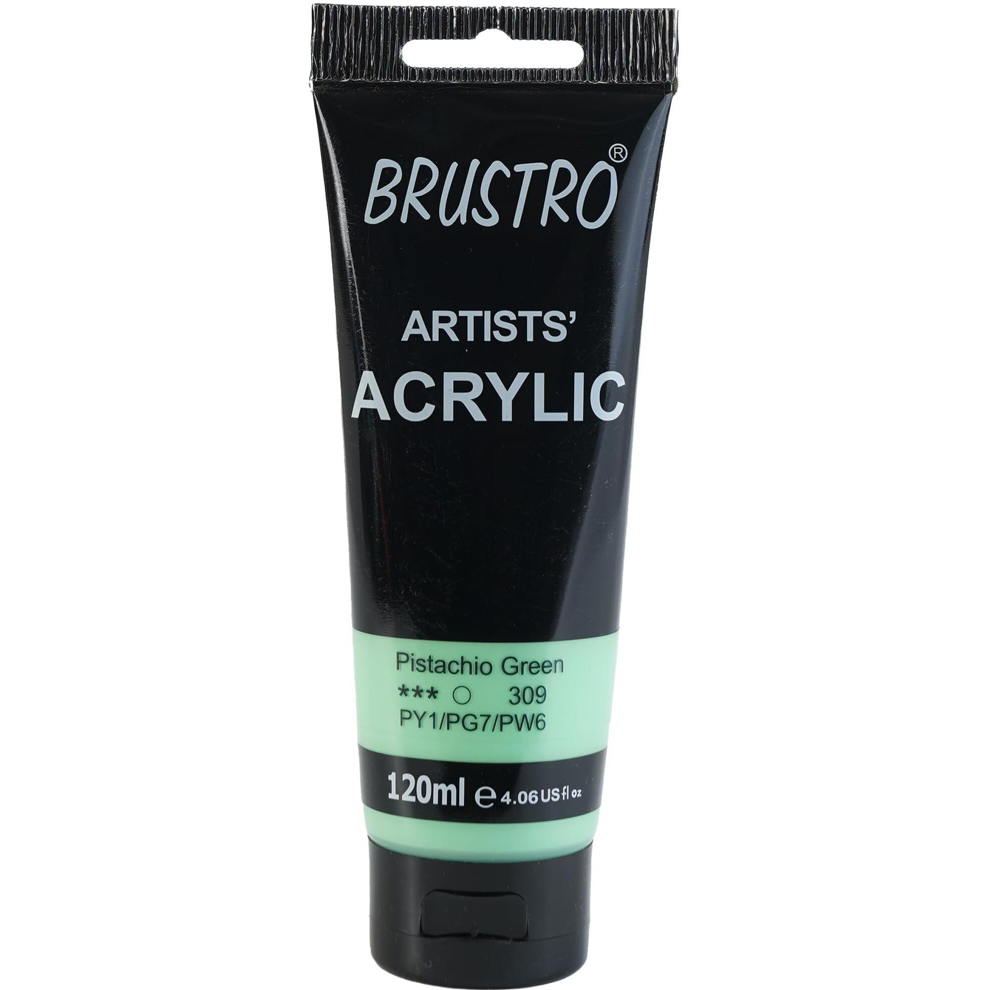 BRUSTRO Artists Acrylic Paint 120ml Pistachio Green (Pastel Tone)