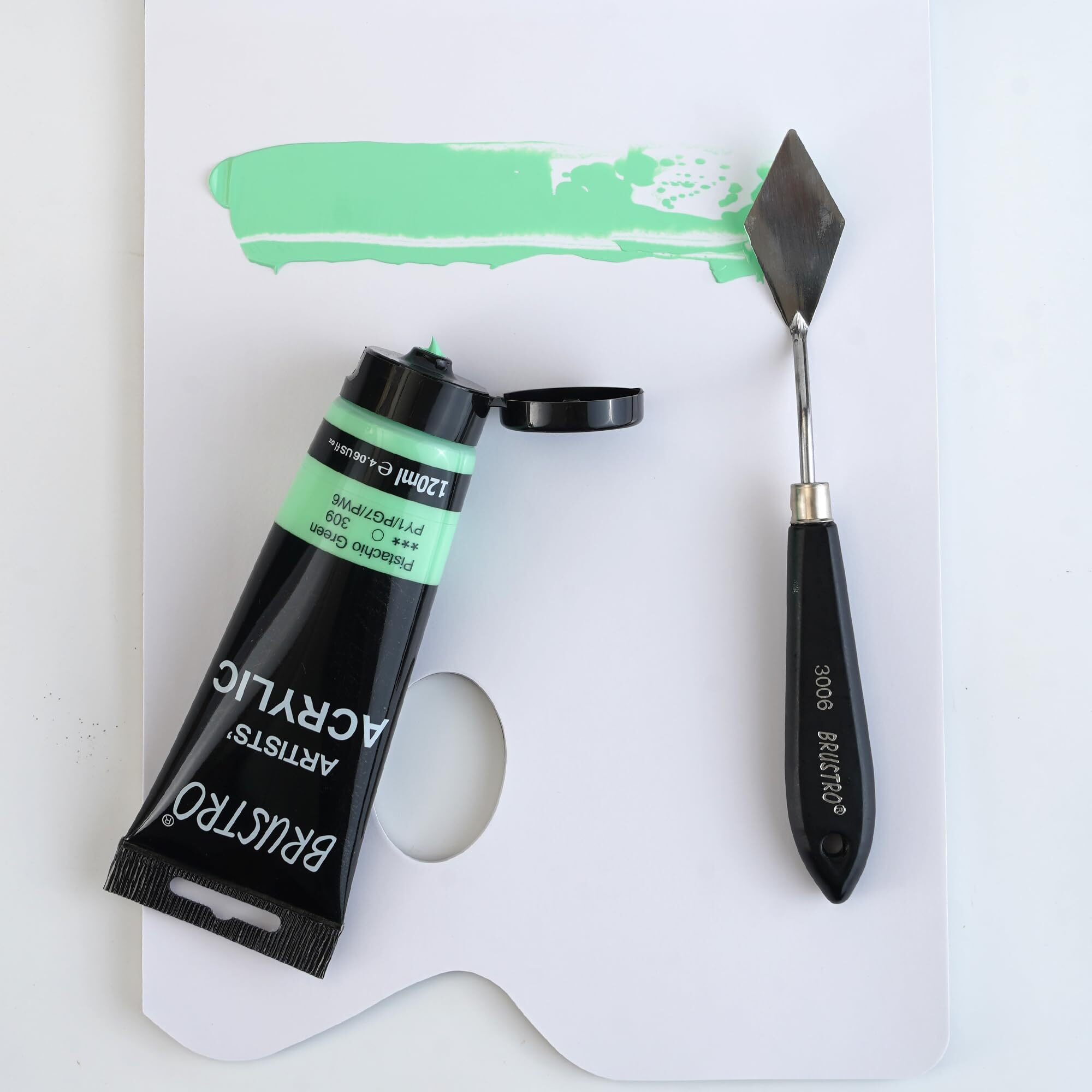 BRUSTRO Artists Acrylic Paint 120ml Pistachio Green (Pastel Tone)