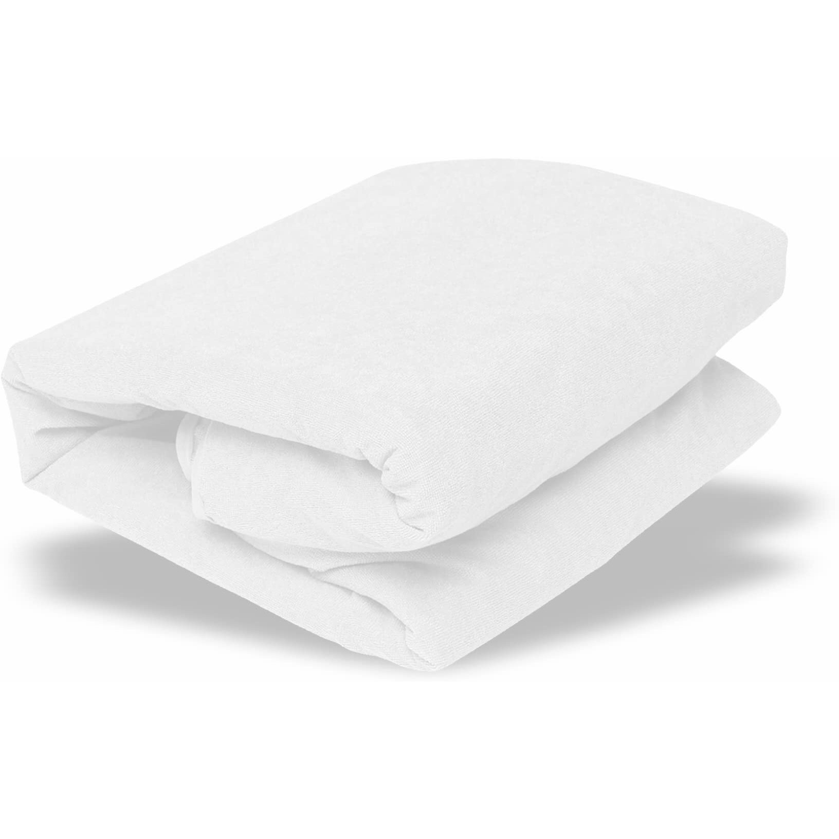 Mattress Protector Terry Cotton Ultra Soft Dust Mite Bed Protector Cover, Waterproof Mattress Covers for Bedwetting  72 x 78 Inch, 6.5 x 6 Feet - Double Bed  White