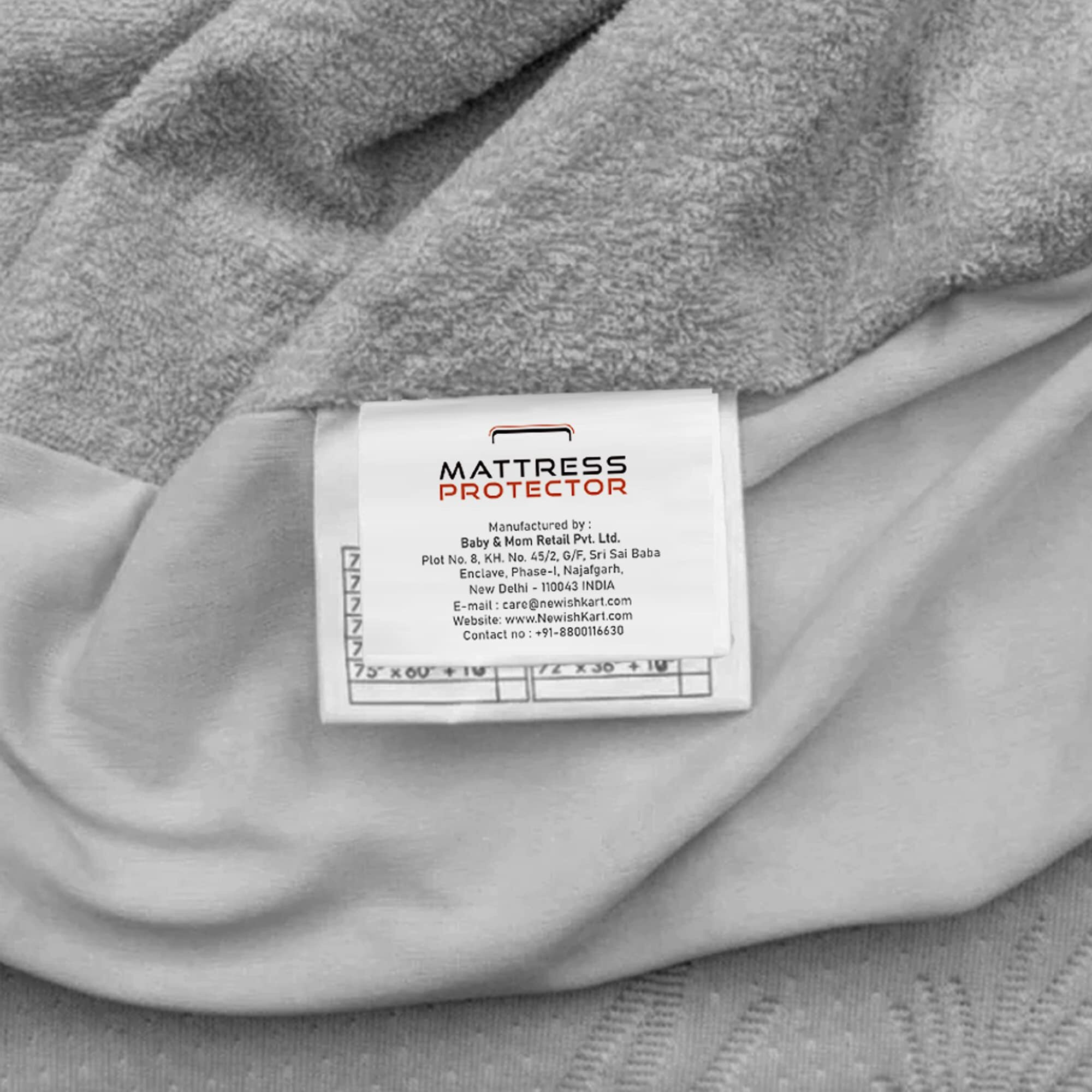 Mattress Protector Feel Terry Ultra Soft Waterproof Mattress Protector | Breathable - Hypoallergenic Mattresses Cover 78 x 72 - King, Grey