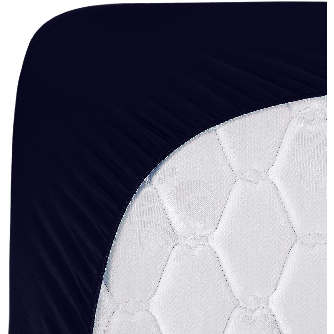 Mattress Protector Water Proof Cotton Feel Mattress Protector 72 x 48 - Diwan/Single bed cover - Dark Blue