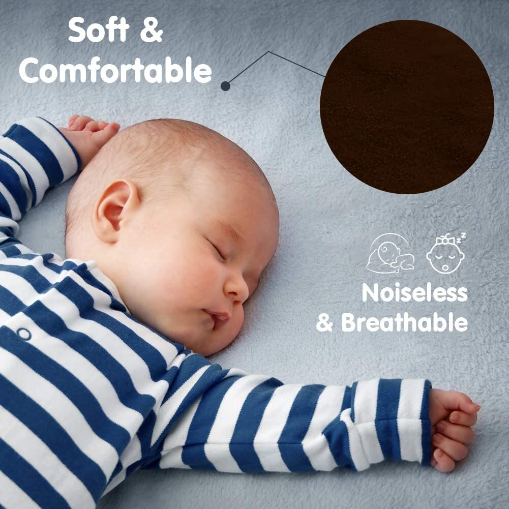 Mattress Protector Cotton Feel Terry Ultra Soft Waterproof Mattress Protector | Breathable - Hypoallergenic Mattresses Cover 72 x 36 - Single Bed Cover - Coffee