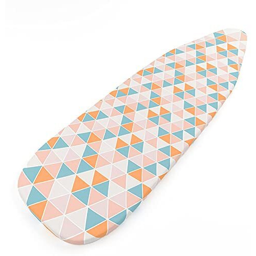 Encasa Homes Ironing Board Cover with 4mm Extra Thick Felt Pad for Steam Press - Triangle - (Fits Standard Medium Boards of 112 x 34 cm) Elastic Fitting, Heat Reflective, Protective